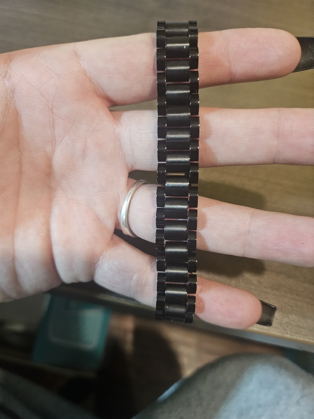 Black Stainless Steel Link Bracelet | Minimalist Modern Chain Wristband